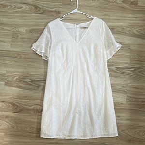 Ann Taylor Loft white eyelet dress - perfect for spring!